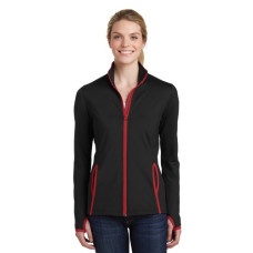 Sport-Tek Ladies Sport-Wick Stretch Contrast Full-Zip Jacket.  LST853
