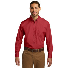Port Authority Long Sleeve Carefree Poplin Shirt. W100