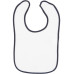 Infant Contrast Trim Terry Bib