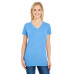 Ladies' Pigment-Dye Short-Sleeve V-Neck T-Shirt