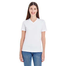 Ladies' Fine Jersey Short-Sleeve V-Neck