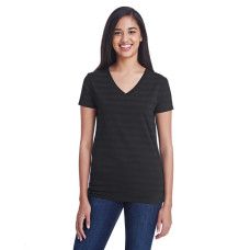 Ladies' Invisible Stripe V-Neck T-Shirt