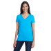Ladies' Invisible Stripe V-Neck T-Shirt