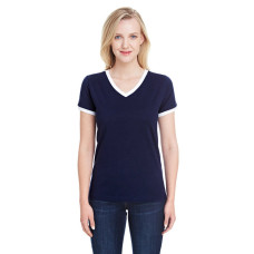 Ladies' Soccer Ringer Fine Jersey T-Shirt