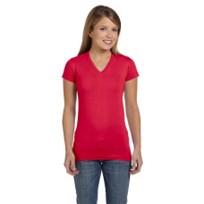 Ladies' Junior Fit V-Neck Fine Jersey T-Shirt