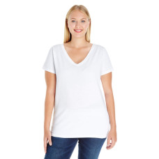 Ladies' Curvy V-Neck Premium Jersey T-Shirt