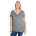 Ladies' Curvy V-Neck Premium Jersey T-Shirt
