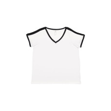 Ladies' Curvy Soccer Ringer Premium