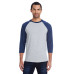 Men's 4.5 oz., 60/40 Ringspun Cotton/Polyester X-Temp® Baseball T-Shirt