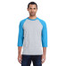 Men's 4.5 oz., 60/40 Ringspun Cotton/Polyester X-Temp® Baseball T-Shirt