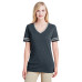Ladies' 4.5 oz. TRI-BLEND Varsity V-Neck T-Shirt
