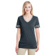 Ladies' 4.5 oz. TRI-BLEND Varsity V-Neck T-Shirt