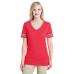 Ladies' 4.5 oz. TRI-BLEND Varsity V-Neck T-Shirt