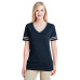 Ladies' 4.5 oz. TRI-BLEND Varsity V-Neck T-Shirt