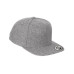 Adult 6-Panel Melton Wool Structured Flat Visor Classic Snapback Cap