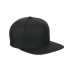Adult 6-Panel Melton Wool Structured Flat Visor Classic Snapback Cap