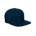 Adult 6-Panel Melton Wool Structured Flat Visor Classic Snapback Cap