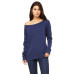 Ladies' Sponge Fleece Wide Neck Sweatshirt