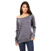 Ladies' Sponge Fleece Wide Neck Sweatshirt
