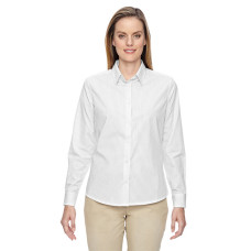 Ladies' Align Wrinkle-Resistant Cotton Blend Dobby Vertical Striped Shirt