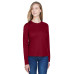 Ladies' Agility Performance Long-Sleeve Piqué Crewneck
