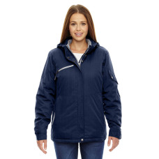 Ladies' Rivet Textured Twill Insulated Jacket