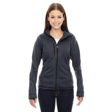 Ladies' Pulse Textured Bonded Fleece Jacket with Print