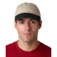 Adult Classic Cut Chino Cotton Twill Unstructured Two-Tone Cap