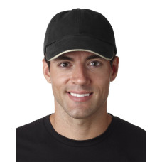Adult Classic Cut Brushed Cotton Twill Unstructured Sandwich Cap