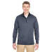 Adult Two-Tone Keyhole Mesh Quarter-Zip Pullover