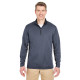 Adult Two-Tone Keyhole Mesh Quarter-Zip Pullover