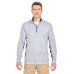 Adult Two-Tone Keyhole Mesh Quarter-Zip Pullover