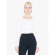 Ladies' Cotton Spandex Long Sleeve Crop Top