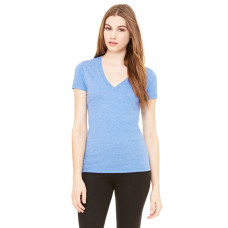 Ladies' Triblend Short-Sleeve Deep V-Neck T-Shirt