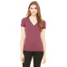 Ladies' Triblend Short-Sleeve Deep V-Neck T-Shirt