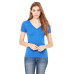 Ladies' Triblend Short-Sleeve Deep V-Neck T-Shirt
