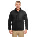 Men's Fleece Jacket with Quilted Yoke Overlay