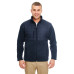 Men's Fleece Jacket with Quilted Yoke Overlay