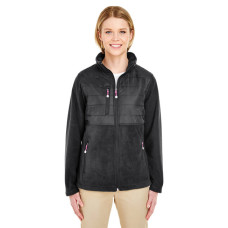 Ladies' Fleece Jacket with Quilted Yoke Overlay