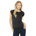 Ladies' Flowy Muscle T-Shirt with Rolled Cuff