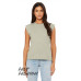 Ladies' Flowy Muscle T-Shirt with Rolled Cuff
