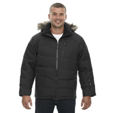 Men's Boreal Down Jacket with Faux Fur Trim
