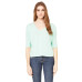 Ladies' Flowy Boxy Half-Sleeve V-Neck T-Shirt