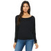 Ladies' Flowy Long-Sleeve Off Shoulder T-Shirt