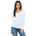Ladies' Flowy Long-Sleeve Off Shoulder T-Shirt