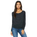 Ladies' Flowy Long-Sleeve Off Shoulder T-Shirt