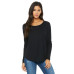 Ladies' Flowy Long-Sleeve T-Shirt with 2x1 Sleeves
