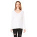 Ladies' Flowy Long-Sleeve V-Neck