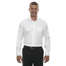 Men's Wrinkle-Free Two-Ply 80's Cotton Taped Stripe Jacquard Shirt