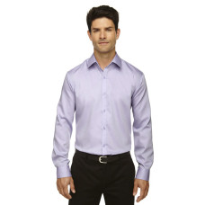 Men's Boulevard Wrinkle-Free Two-Ply 80's Cotton Dobby Taped Shirt with Oxford Twill